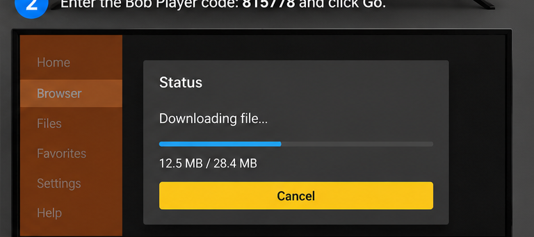 Bob Player download progress